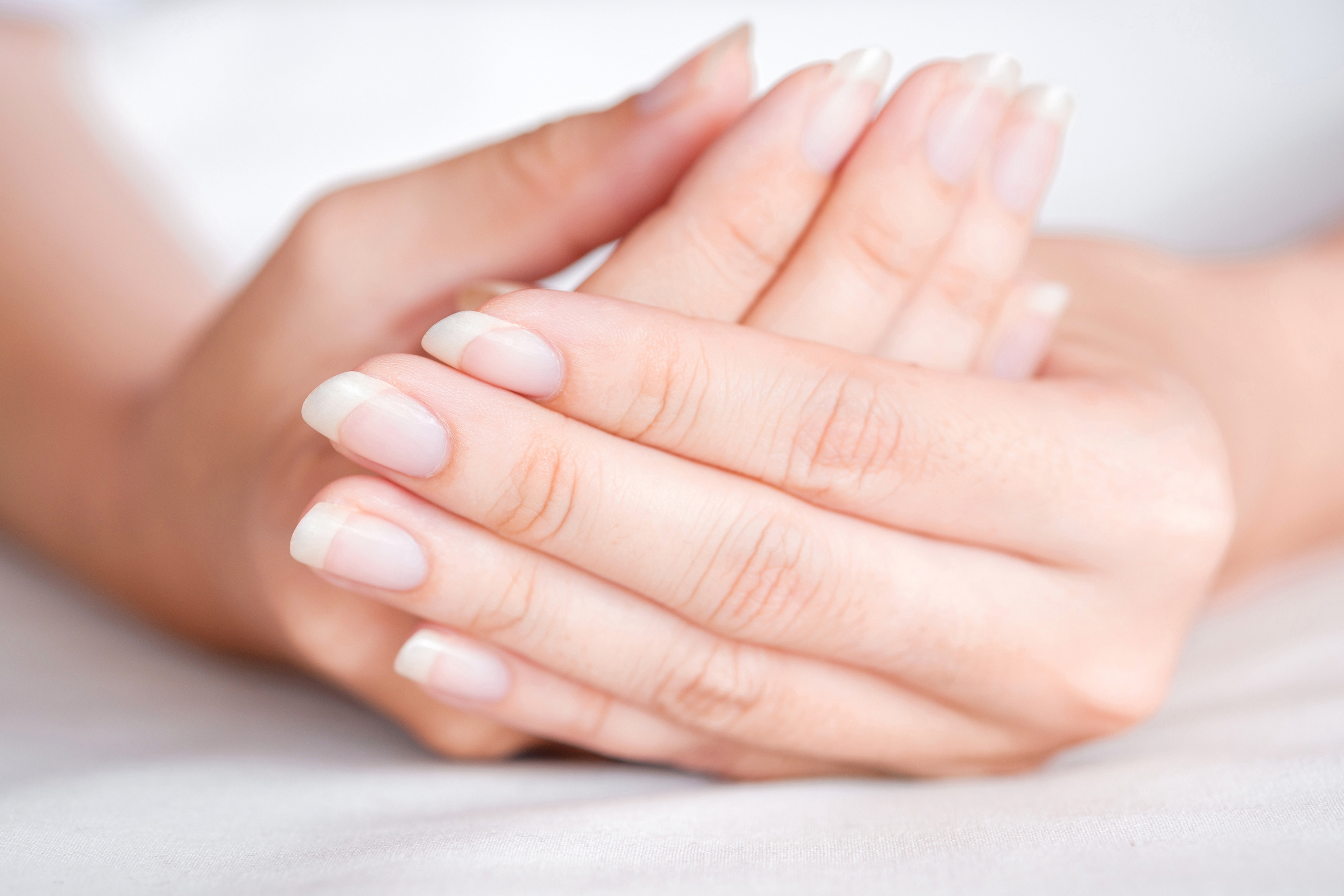 Close-Up fingernail of women, Concept of health care of the fingernail.