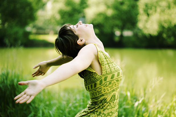 woman in field